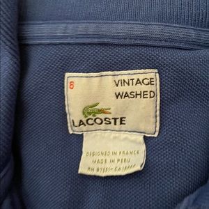 Total of 3 Lacoste polo Vintage Wash for $50 washed but never worn